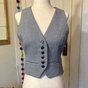 Favorite daughter Black and White Houndstooth Vest